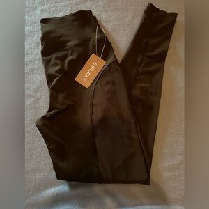 Soley Fit Chocolate Brown with Mesh on Sides Leggings - Size L/XL